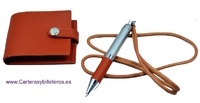 BOLÍGRAFO SET AND LEATHER PORTANOTES