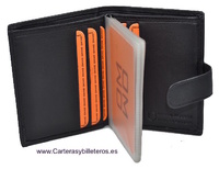BUSINESS CARD HOLDER LEATHER NAPA HIGH RANGE WITH WALLET LUX