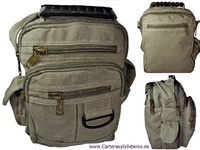 CANVAS BAG MAN WITH 7 POCKETS SIZE BIG