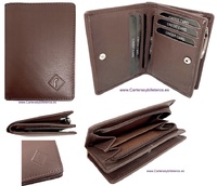 CARD WALLET SMALL LEATHER WITH PURSE