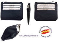 CUBILO BRAND LONG AND EXTRA-FINE LEATHER PURSE CARD HOLDER 6 CARD  -COLORS -