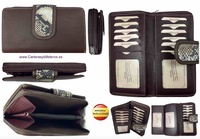  LARGE WALLET WITH PURSE CARD FOR WOMAN IN LEATHER