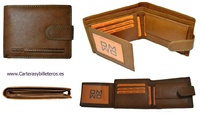 LEATHER WALLET PURSE WITH EXTERIOR CLOSING