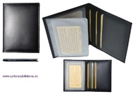 LUXURY LEATHER CARD HOLDER FOR 5  CREDIT CARDS OR CARNETS