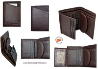 MAN WALLET TITTO BLUNI  MAKE IN LUXURY LEATHER WITH PURSE GRAPHITEC
