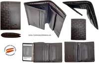 MAN WALLET WITH TITTO BLUNI ENGRAVED LEATHER PURSE