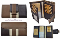 MEDIO WALLET WOMEN'S WITH A LEATHER BOW  MADE IN SPAIN 