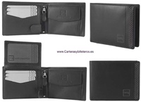 MEN'S WALLET PURSE IN NAPA LEATHER FOR 10 CARDS WITH PURSE