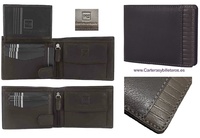 MEN'S WALLET PURSE IN NAPA LEATHER FOR 10 CARDS WITH PURSE