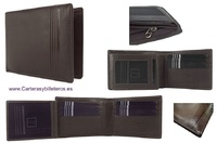 MEN'S WALLET PURSE IN NAPA LEATHER FOR 10 CARDS