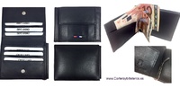 MEN'S WALLET WITH BANKNOTE CLIP AND OUTSIDE PURSE