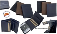 MEN'S WALLET WITH PURSE TITTO BLUNI ENGRAVED LEATHER EXCLUSIVE DESIGN