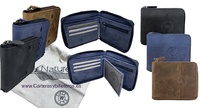 MEN'S WALLET WITH ZIPPER CLOSURE WITH PURSE AND CARD HOLDER BY WILDZONE