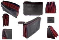 NAPALUX TRIPLE LEATHER WALLET WITH FIVE COMPARTMENTS 
