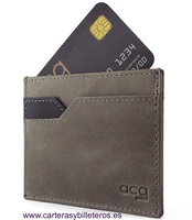 PEARL GRAY SUPERFINE LUXURY LEATHER CARD HOLDER WITH WALLET