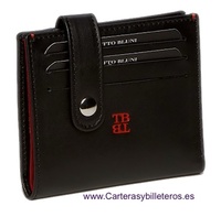 TITTO BLUNI LEATHER CARD WALLET WITH VERY THIN OUTER PURSE