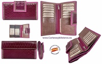 WALLET FOR WOMAN MADE IN  LEATHER OF  BEEF AND SNAKE