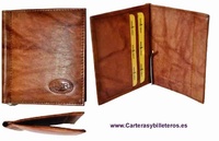 WALLET OF SKIN WITH WALLET PER NOZZLE PRESSURE AND CLIP FOR NOTES