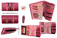 WALLET OF WOMAN  LEATHER PURSE  MADE IN SPAIN HANDCRAFT 