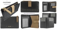 WOMEN'S LEATHER WALLET + REMOVABLE CARD HOLDER BRAND CACHAREL