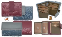 WOMEN'S MINI LEATHER WALLET ENGRAVED WITH CAPITAL LETTERING