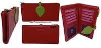 WOMEN'S SOFT LEATHER WALLET WITH PURSE AND BILLFOLD LONG