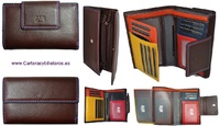 WOMEN'S WALLET PURSE MADE IN HIGH QUALITY LEATHER LONG SIZE 